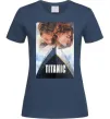 Жіноча футболка Титанік ретро Темно-синій Жіноча футболка Титанік ретро Темно-синій фото