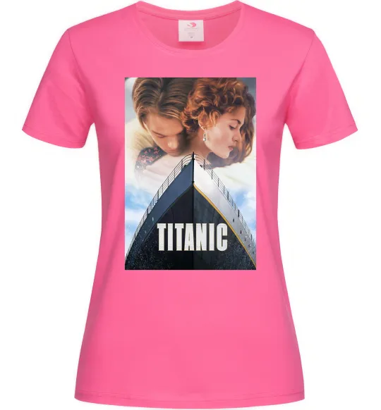 Жіноча футболка Титанік ретро Яскраво-рожевий фото