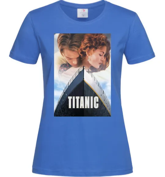 Жіноча футболка Титанік ретро Яскраво-синій фото
