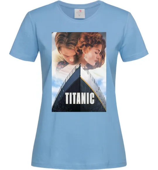 Жіноча футболка Титанік ретро Блакитний фото