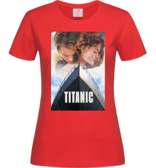 Жіноча футболка Титанік ретро Червоний фото
