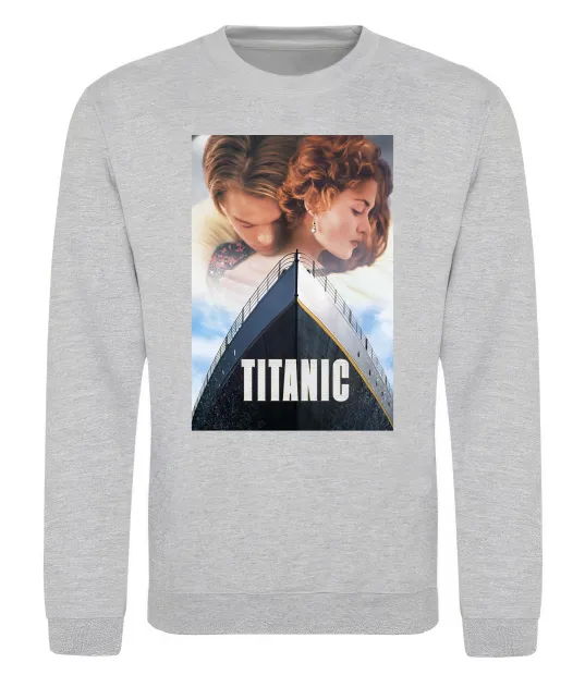Свитшот Титанік ретро Серый меланж фото