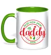 Чашка с цветной ручкой First New Year as daddy Зеленый Чашка с цветной ручкой First New Year as daddy Зеленый фото