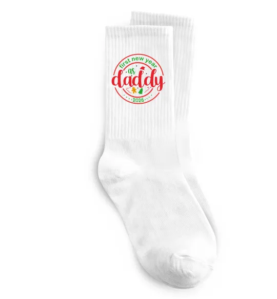 Носки First New Year as daddy Белый фото