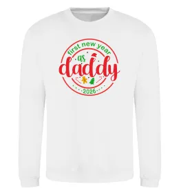 Свитшот First New Year as daddy Белый фото