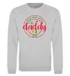 Свитшот First New Year as daddy Серый меланж фото