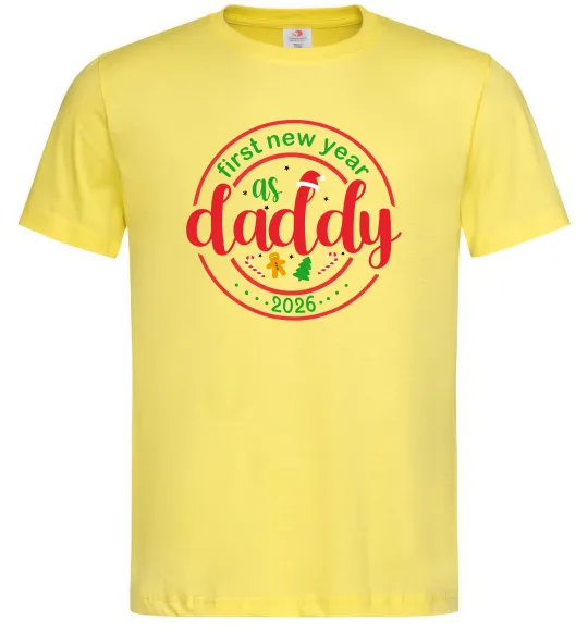 Мужская футболка First New Year as daddy Лимонный фото