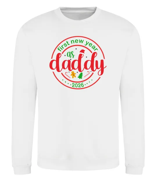 Свитшот First New Year as daddy Белый фото