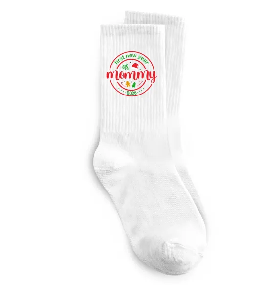 Носки First New Year as mommy Белый фото