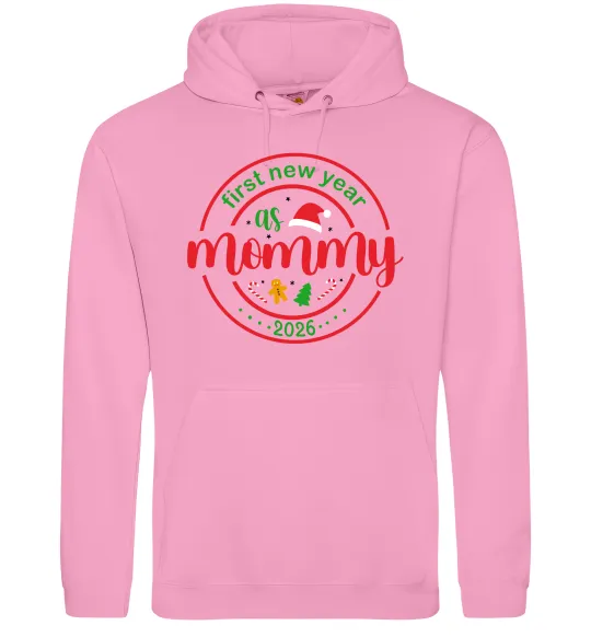 Женская толстовка (худи) First New Year as mommy Розовый фото