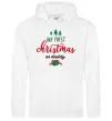Чоловіча толстовка (худі) First Christmas as daddy Білий фото