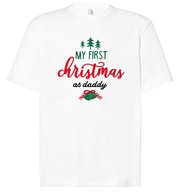 Футболка Оверсайз First Christmas as daddy