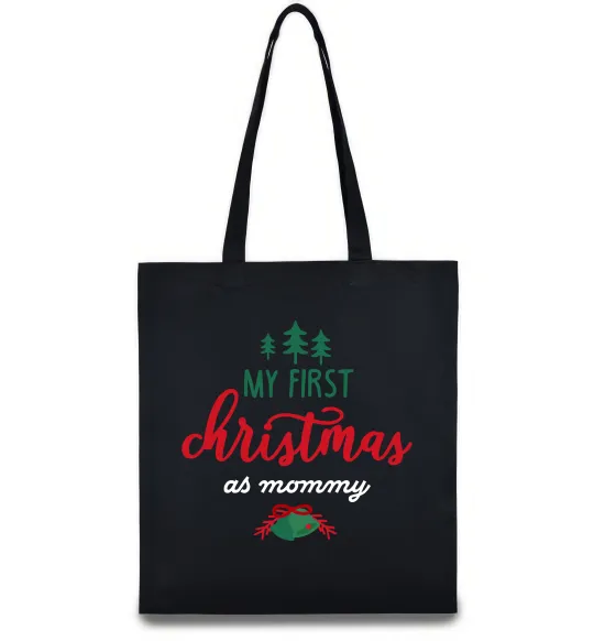 Еко-сумка First christmas as mommy Чорний фото