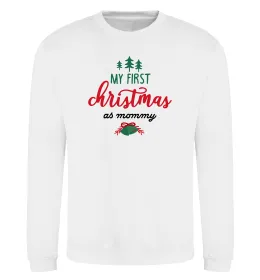 Свитшот First christmas as mommy Белый фото