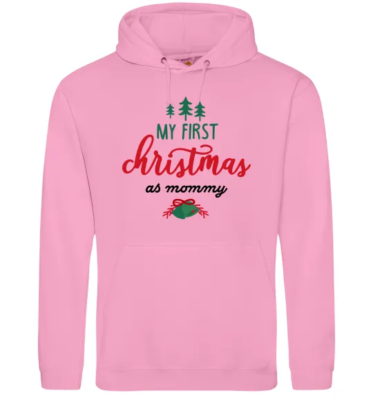 Жіноча толстовка (худі) First christmas as mommy Рожевий фото