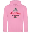 Жіноча толстовка (худі) First christmas as mommy Рожевий фото