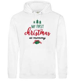 Женская толстовка (худи) First christmas as mommy