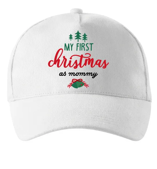 Кепка First christmas as mommy Білий фото