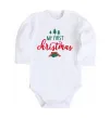 Дитячий бодік My first Christmas Білий фото