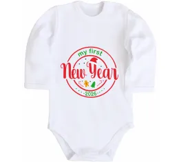 Детский боди My first New Year Белый фото