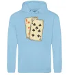 Мужская толстовка (худи) 6-7 cards Голубой фото