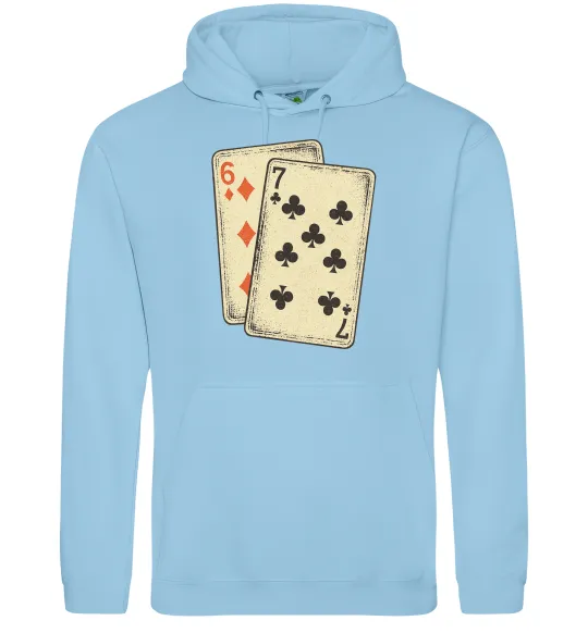 Жіноча толстовка (худі) 6-7 cards Блакитний фото