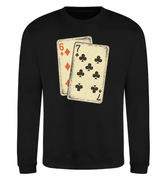 Свитшот 6-7 cards Черный фото