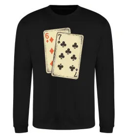 Свитшот 6-7 cards Черный фото