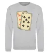 Свитшот 6-7 cards Серый меланж Свитшот 6-7 cards Серый меланж фото