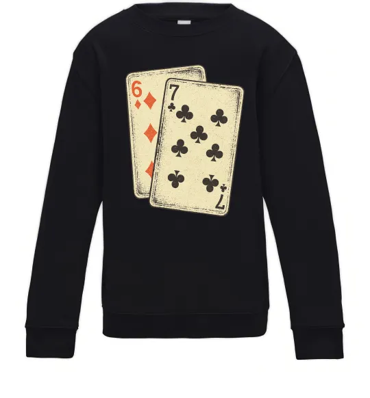 Дитячий світшот 6-7 cards Чорний фото