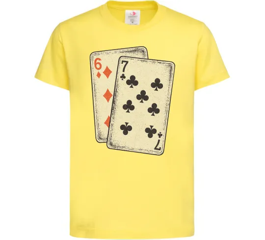 Дитяча футболка 6-7 cards Лимонний фото