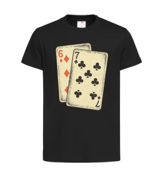 Дитяча футболка 6-7 cards Чорний фото