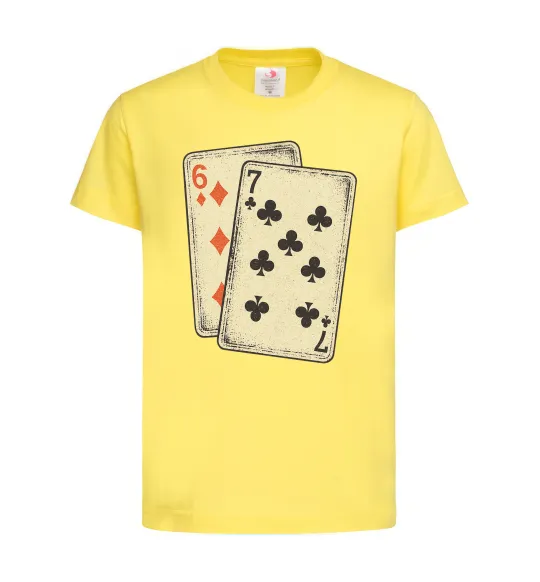 Дитяча футболка 6-7 cards Лимонний фото