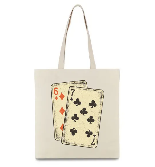 Эко-сумка 6-7 cards Бежевый фото