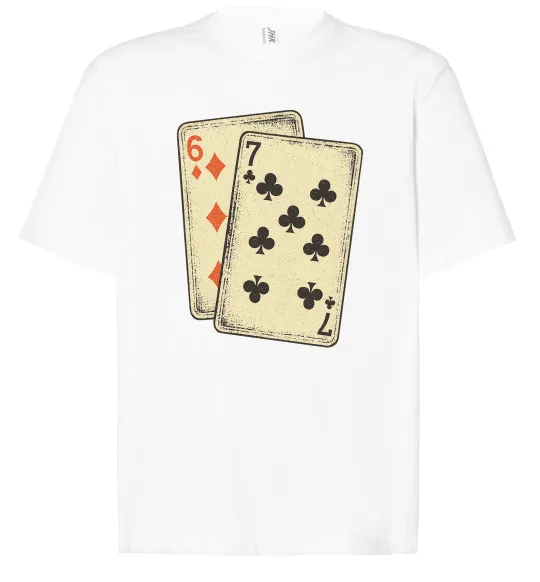 Футболка Оверсайз 6-7 cards Білий фото