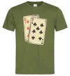 Чоловіча футболка 6-7 cards Оливковий фото