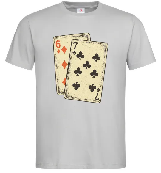 Чоловіча футболка 6-7 cards Сірий фото