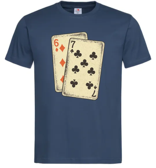 Чоловіча футболка 6-7 cards Темно-синій фото