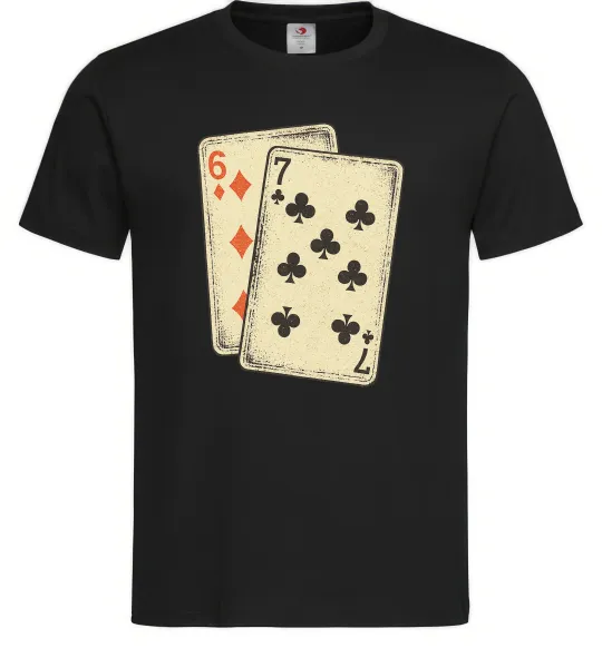Чоловіча футболка 6-7 cards Чорний фото