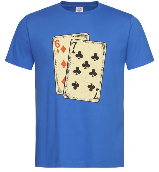 Чоловіча футболка 6-7 cards Яскраво-синій фото