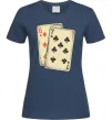 Жіноча футболка 6-7 cards Темно-синій фото