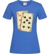 Жіноча футболка 6-7 cards Яскраво-синій фото