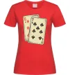 Жіноча футболка 6-7 cards Червоний фото