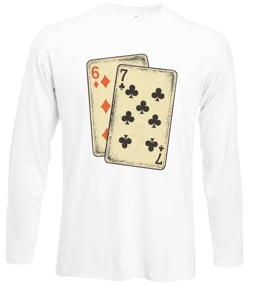 Лонгслів 6-7 cards Білий фото