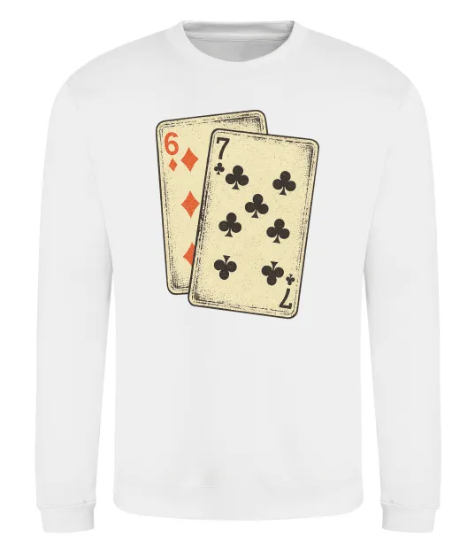 Світшот 6-7 cards Білий фото