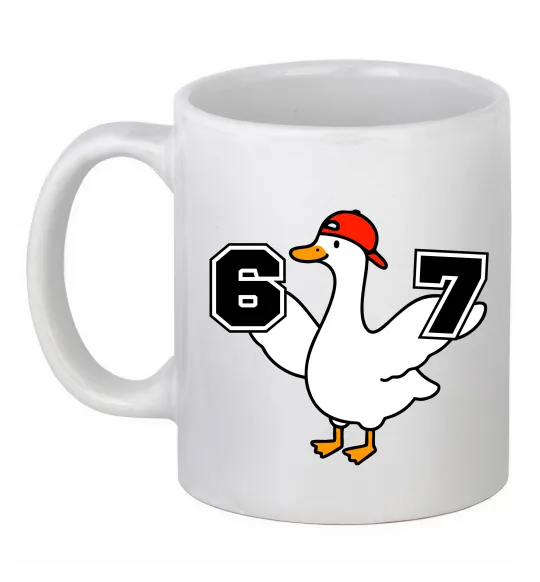 Чашка керамическая Гусак 6-7 Белый фото