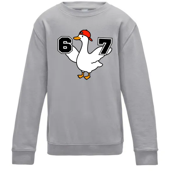 Детский Свитшот Гусак 6-7 Серый меланж фото