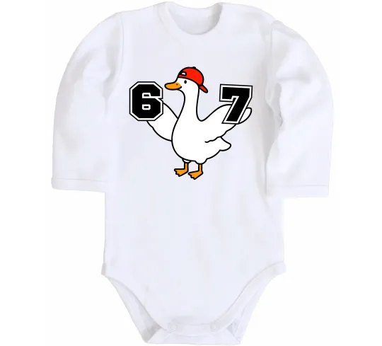 Детский боди Гусак 6-7 Белый фото