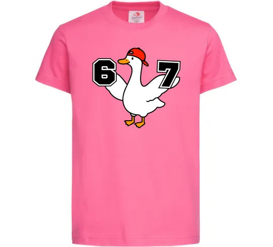 Детская футболка Гусак 6-7 Ярко-розовый фото