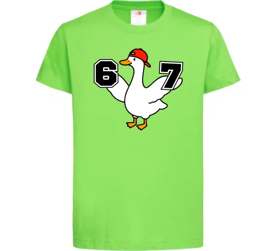 Детская футболка Гусак 6-7 Лаймовый фото